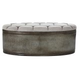 Stol DKD Home Decor   Beige Metal Polyester Mrkebrun (121 x 44 x 47,5 cm) #9