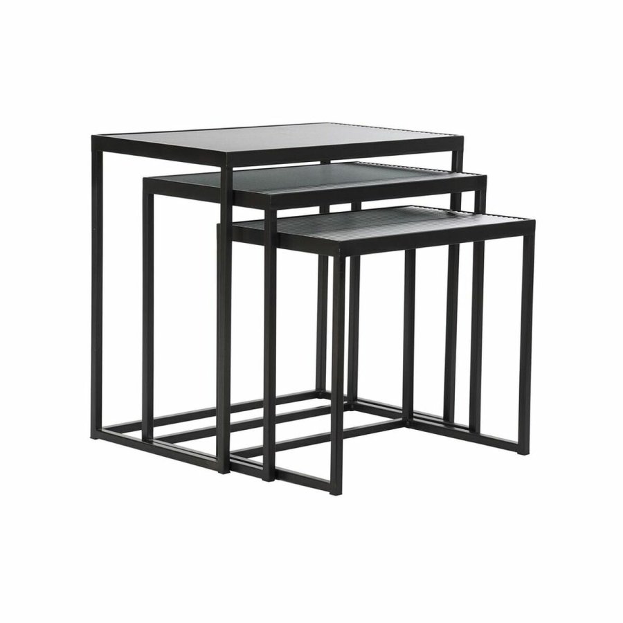 Set med 3 sm borde DKD Home Decor Sort 58 x 36,5 x 53,5 cm #3