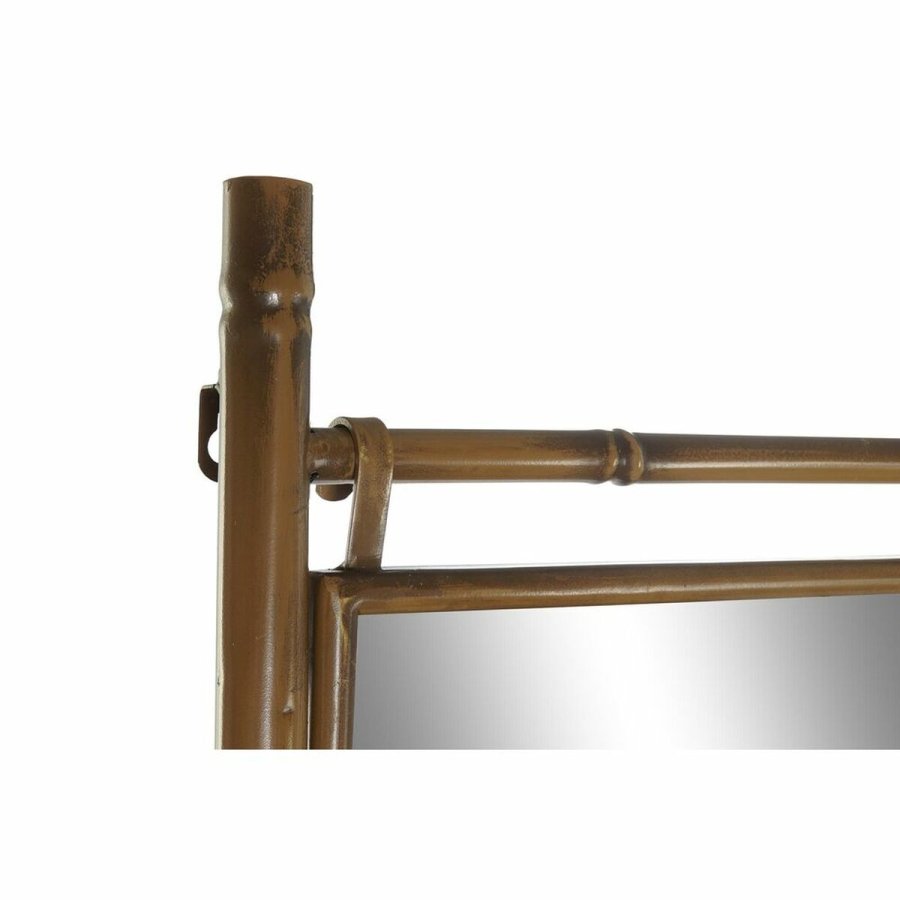Fritstende hndkldestativ DKD Home Decor Spejl Metal Sennep (55 x 3 x 190 cm) #5