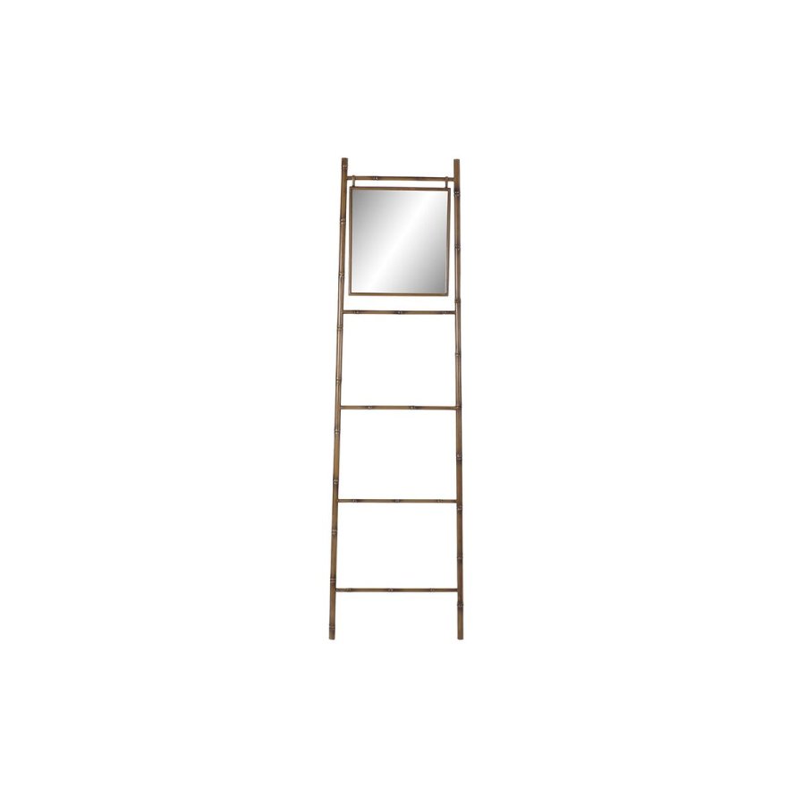 Fritstende hndkldestativ DKD Home Decor Spejl Metal Sennep (55 x 3 x 190 cm) #1