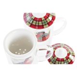 Tekopper DKD Home Decor Ptica Krystal Porceln Rd (300 ml) (2 enheder) #7