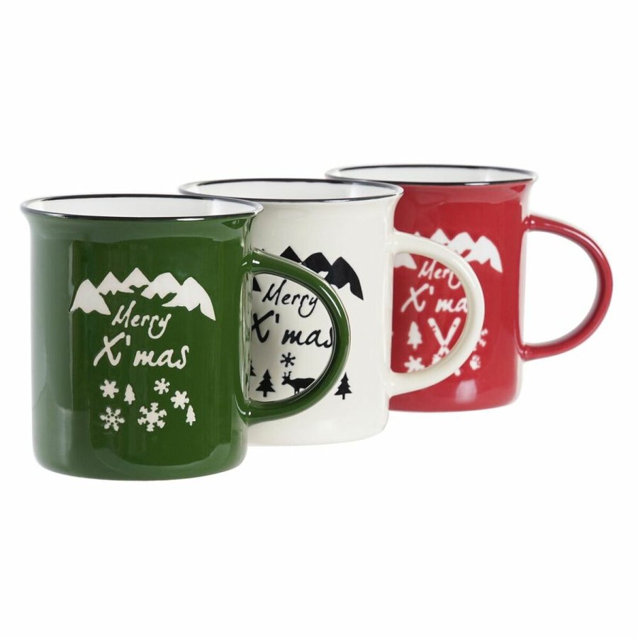 Krus DKD Home Decor Porceln Stentj (330 ml) (3 enheder) #4