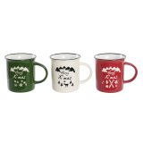 Krus DKD Home Decor Porceln Stentj (330 ml) (3 enheder) #1