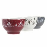 Sklst DKD Home Decor Hvid Rd Gr Porceln 500 ml 13 x 13 x 8 cm (3 enheder) #4