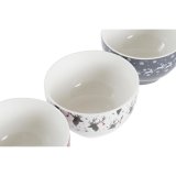 Sklst DKD Home Decor Hvid Rd Gr Porceln 500 ml 13 x 13 x 8 cm (3 enheder) #10