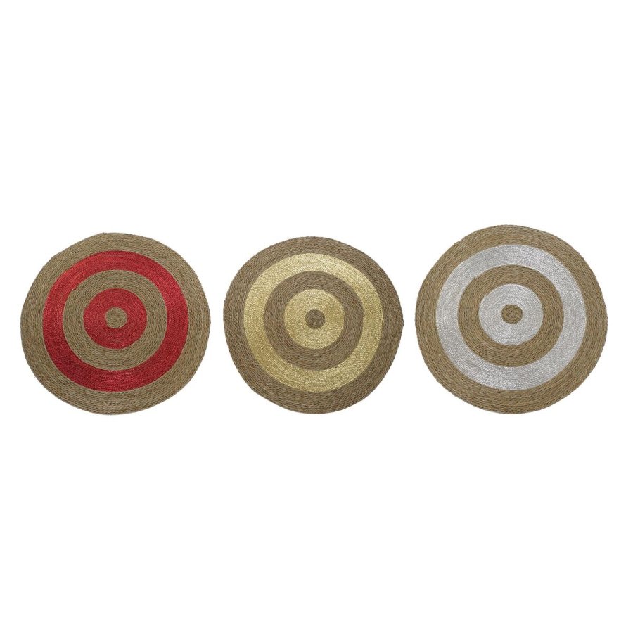 Tppe DKD Home Decor Fiber Havgrs (90 x 90 x 2 cm) (3 enheder) #1