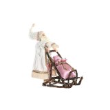 Dekorativ figur DKD Home Decor Julemanden Jul Gr Pink Tr 42 x 22 x 50 cm #1