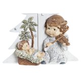 Betlehem dekoration DKD Home Decor Slvfarvet Brun Hvid Harpiks (13,6 x 5,2 x 15,9 cm) #9