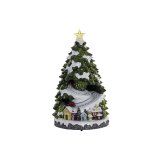 Juletr DKD Home Decor Bevgelse LED Lys Musical Multifarvet Harpiks 23 x 23 x 42 cm (3 enheder) #1