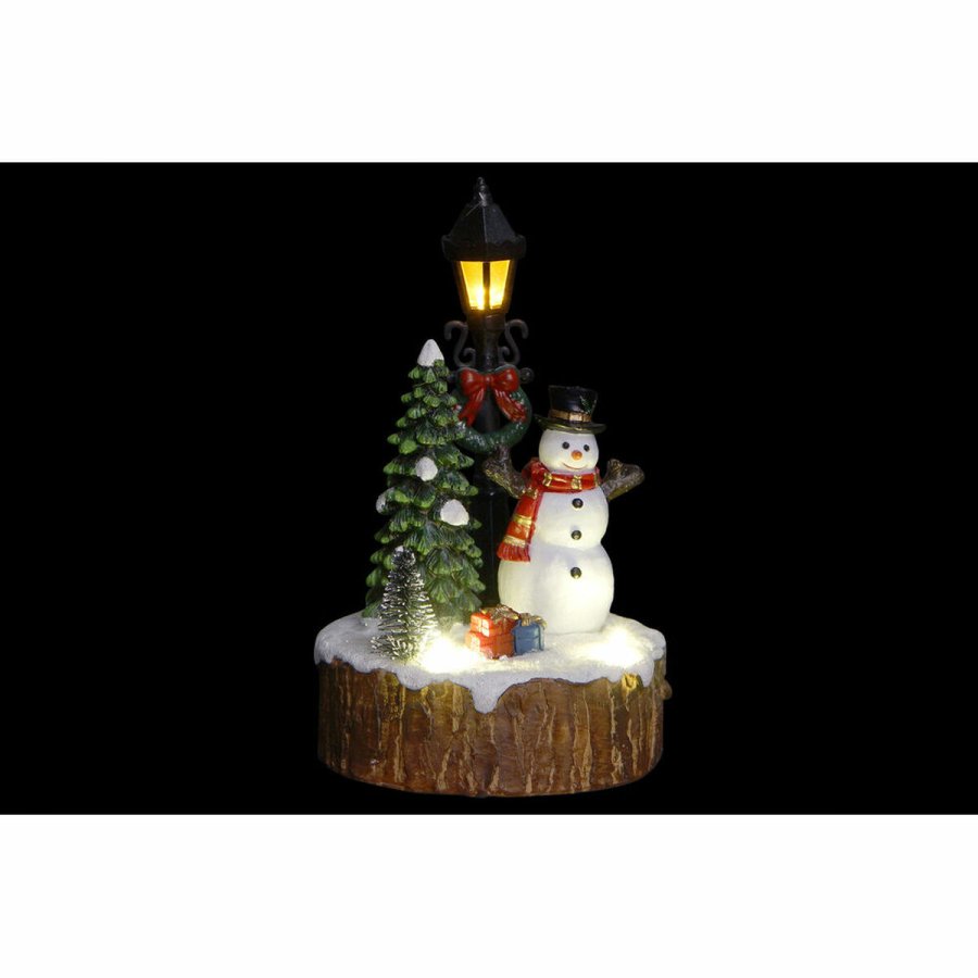 Dekorativ figur DKD Home Decor LED Lys Harpiks Sne dukke (9 x 9 x 13 cm) (2 enheder) #5