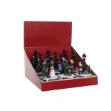Dekorativ figur DKD Home Decor LED Lys Harpiks Sne dukke (9 x 9 x 13 cm) (2 enheder) #13