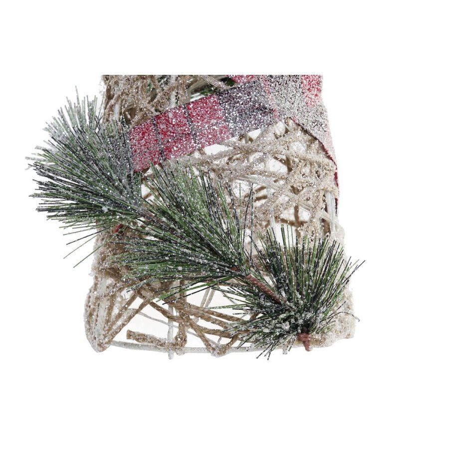 Indretning DKD Home Decor Kegler Jul LED Rd Grn Natur snefald 20 x 20 x 80 cm (3 Dele) #9