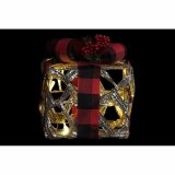Spil med Dekorative sker DKD Home Decor LED Slvfarvet Sort Rd Rd/Sort Spanskrr Skinne 25 x 25 x 30 cm (3 Dele) #13