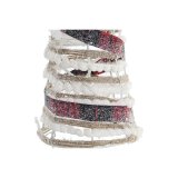 Indretning DKD Home Decor Kegler Jul LED Hvid Sort Rd Natur Slvfarvet 20 x 20 x 80 cm (3 Dele) #9