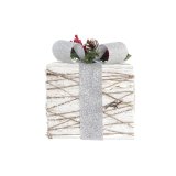 Spil med Dekorative sker DKD Home Decor LED Hvid Slvfarvet 25 x 25 x 28 cm (3 Dele) #9