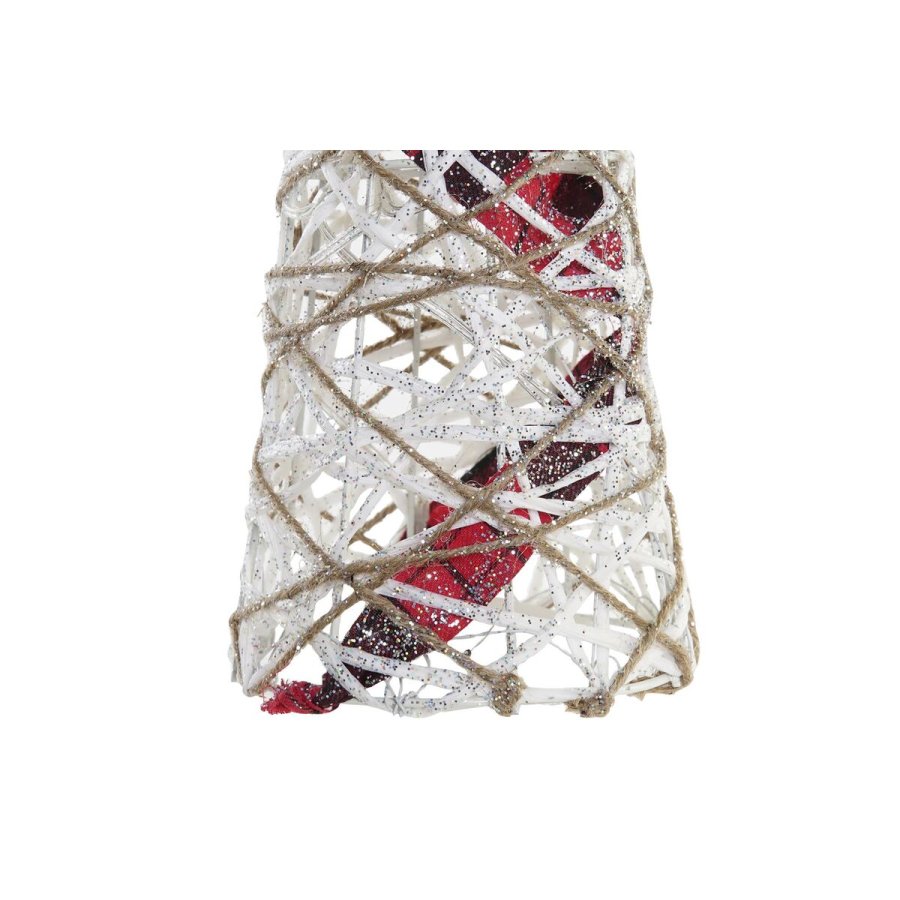 Indretning DKD Home Decor Kegler Jul LED Hvid Sort Rd Natur snefald 20 x 20 x 80 cm (3 Dele) #9
