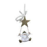Julepynt DKD Home Decor Harpiks Julemanden (6,5 x 4 x 13,5 cm) (6 enheder) #1