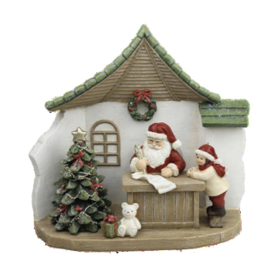 Julepynt DKD Home Decor Harpiks Julemanden (19 x 9,5 x 18 cm) (2 enheder) #1