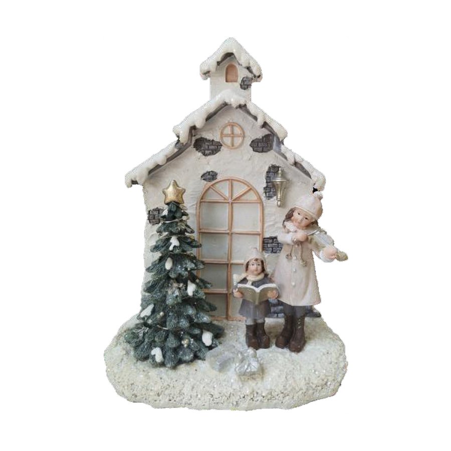 Julepynt DKD Home Decor Harpiks Hus (16,5 x 9 x 21 cm) (2 enheder) #1