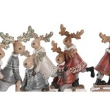 Julepynt DKD Home Decor Harpiks Rensdyr (13 x 6 x 18 cm) (4 enheder) #17