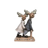 Julepynt DKD Home Decor Harpiks Rensdyr (13 x 6 x 18 cm) (4 enheder) #13