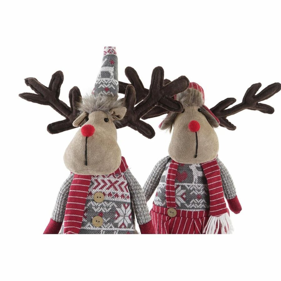Dekorativ figur DKD Home Decor Jul Rensdyr Polyester (20 x 10 x 58 cm) (2 enheder) #9