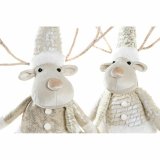 Julepynt DKD Home Decor Polyester Rensdyr (19 x 18 x 38 cm) (2 enheder) #9