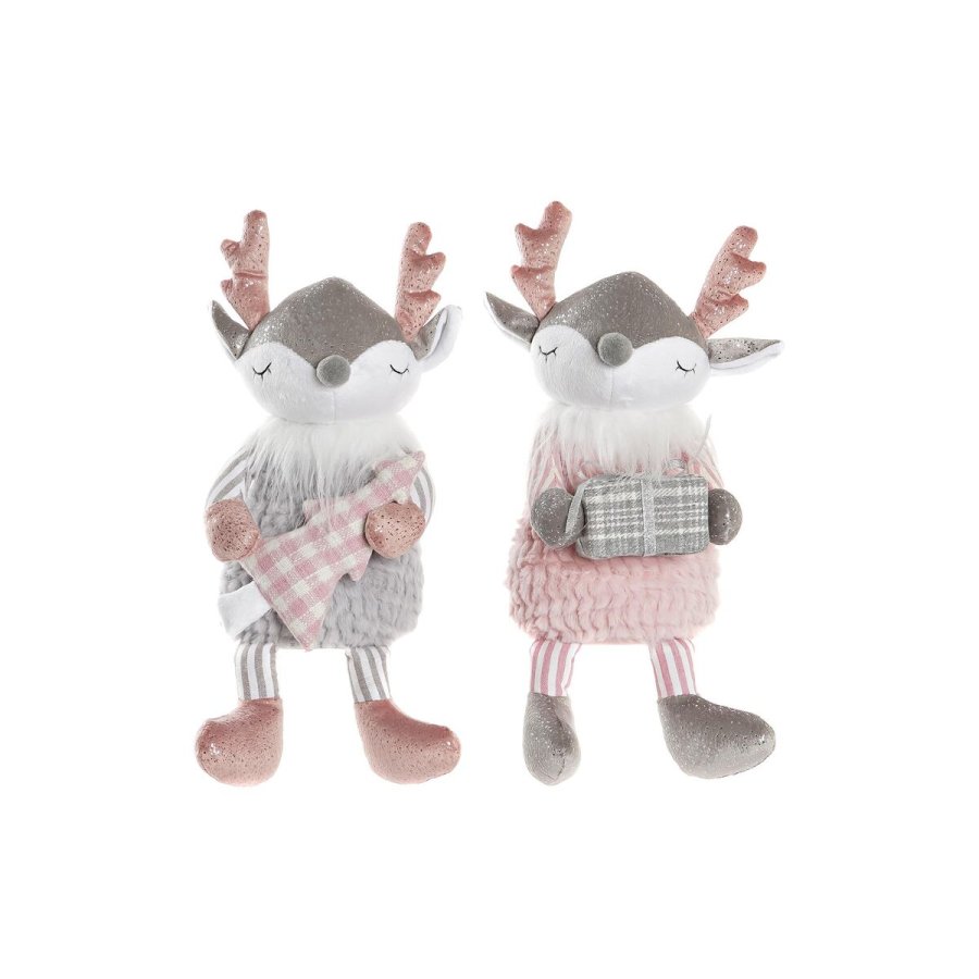 Dekorativ figur DKD Home Decor Jul Dyr Polyester Hjort (14 x 17 x 28 cm) (2 enheder) #1