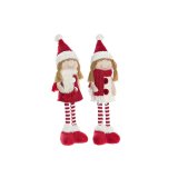 Dekorativ figur DKD Home Decor Jul Dukke Polyester Piger (11 x 7 x 43 cm) (2 enheder) #1