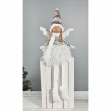 Dekorativ figur DKD Home Decor Jul Fe Polyester Engel (22 x 15 x 48 cm) (2 enheder) #5