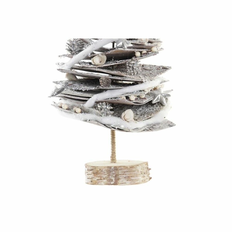 Juletr DKD Home Decor Natur Birk snefald 34 x 34 x 102 cm #9