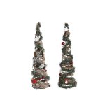 Juletr DKD Home Decor Natur Rd Metal Grn (14 x 14 x 51 cm) (2 enheder) #1