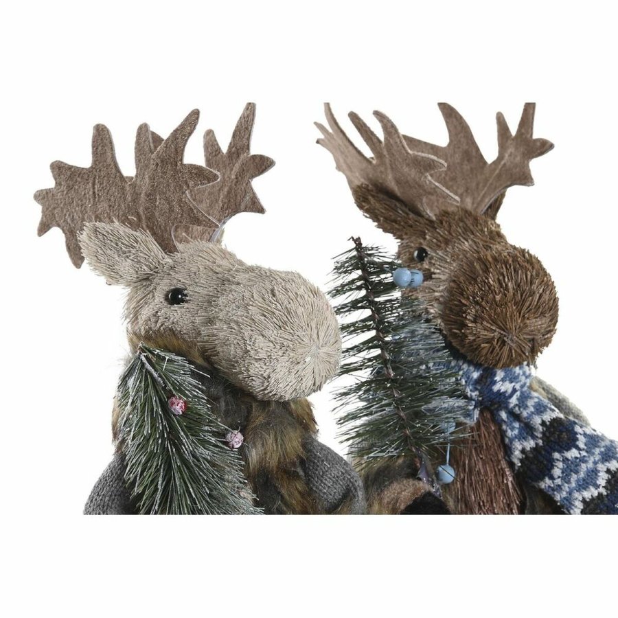 Dekorativ figur DKD Home Decor Jul Rensdyr Natur polystyren (15 x 16 x 35 cm) (2 enheder) #9