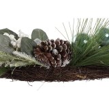 Adventskrans DKD Home Decor Bl Hvid Brun PVC 60 x 60 x 12 cm #13