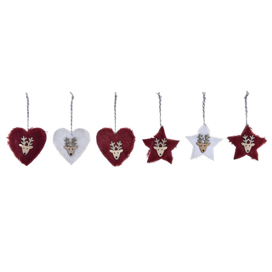 Juledekorationsst DKD Home Decor Polyester (21 x 8 x 1 cm) (8 cm) (2 enheder) #1