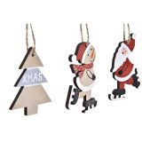 Juledekorationsst DKD Home Decor Tr MDF (21 x 7,7 x 1,5 cm) (2 enheder) #3