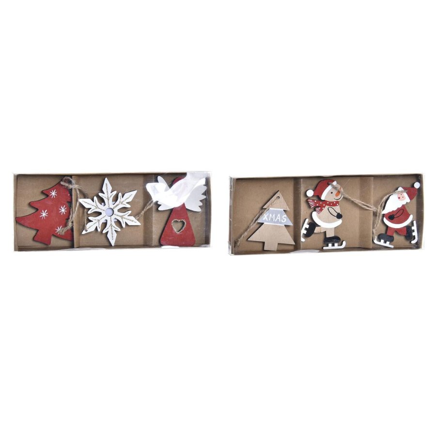Juledekorationsst DKD Home Decor Tr MDF (21 x 7,7 x 1,5 cm) (2 enheder) #4