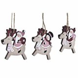 Juledekorationsst DKD Home Decor Tr MDF (21 x 8,2 x 1,5 cm) (8 cm) (2 enheder) #5