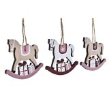 Juledekorationsst DKD Home Decor Tr MDF (21 x 8,2 x 1,5 cm) (8 cm) (2 enheder) #9