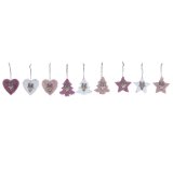 Juledekorationsst DKD Home Decor Polyester (22 x 8 x 1 cm) (3 enheder) #1