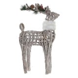 Julepynt DKD Home Decor Hvid Rensdyr 33 x 14 x 60 cm #1