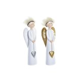 Julepynt DKD Home Decor Harpiks Engel (7,5 x 5 x 21,5 cm) (2 enheder) #1