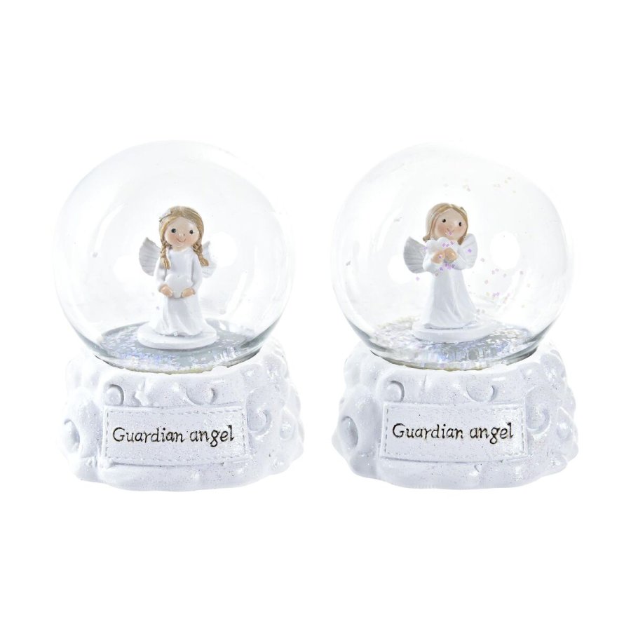 Julekugle DKD Home Decor Krystal Harpiks (6,5 x 6,5 x 8,5 cm) (2 enheder) #1
