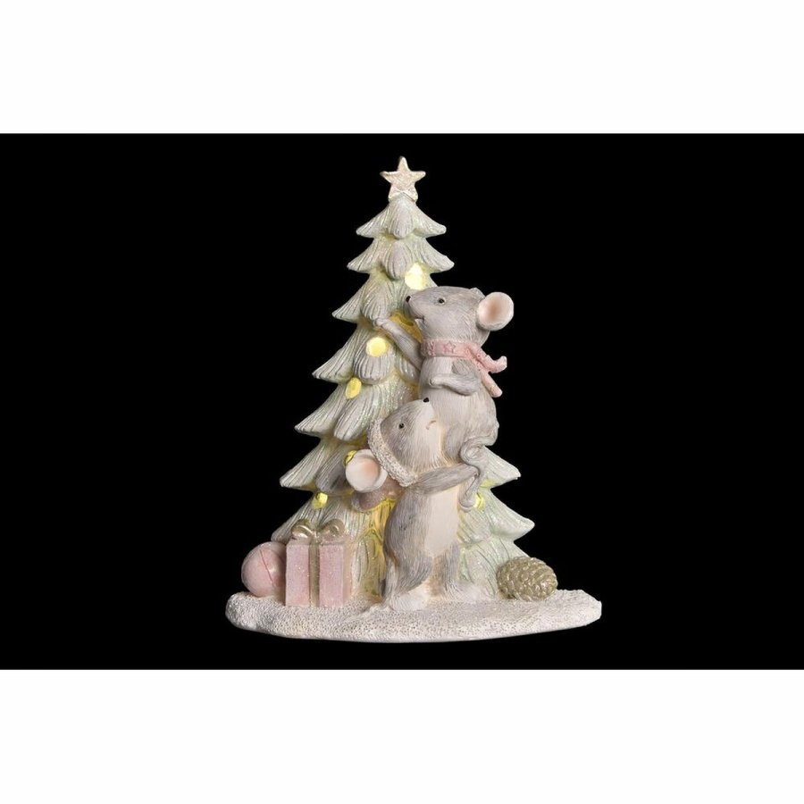 Julepynt DKD Home Decor Mus Harpiks (13 x 8,5 x 16 cm) (2 enheder) #13