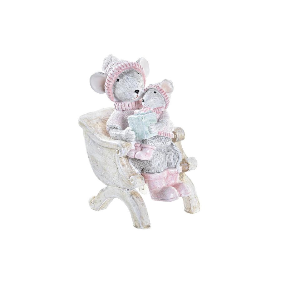 Julepynt DKD Home Decor Mus Harpiks (8 x 5,5 x 10 cm) #1