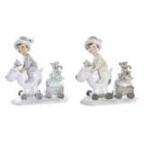 Julepynt DKD Home Decor Harpiks Drenge (13 x 6 x 13,5 cm) (2 enheder) #1
