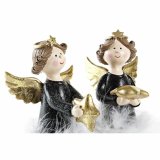 Julepynt DKD Home Decor Harpiks Engel (8 x 9 x 20 cm) (2 enheder) #9