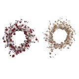 Adventskrans DKD Home Decor Metal Polyester (40 x 10 x 40 cm) (2 enheder) #1