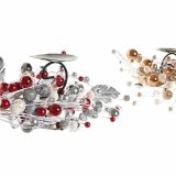 Kandelaber DKD Home Decor Perler Slvfarvet Gylden Metal PVC (70 x 10 x 20 cm) (2 enheder) #2