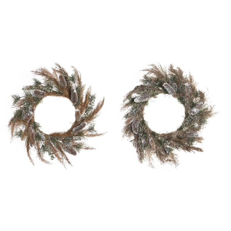Adventskrans DKD Home Decor Blomst (60 x 10 x 60 cm) (2 enheder) #1